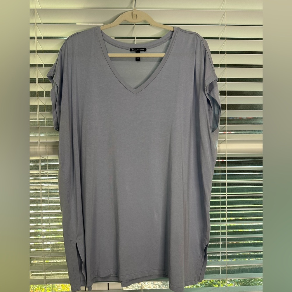 Eileen Fisher Soft Gray Top